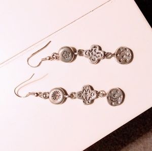 Fun Dangle Earrings 3 tier disc drop